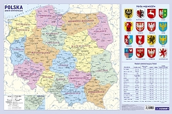 Podkładka na biurko - mapa Polski administracyjna