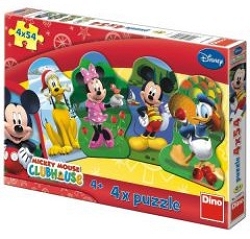 Puzzle. Klub Przyjaciół Myszki Miki. 4x54 elementów